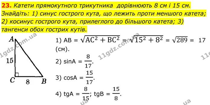 23 — ГДЗ Геометрія 8 клас Істер
