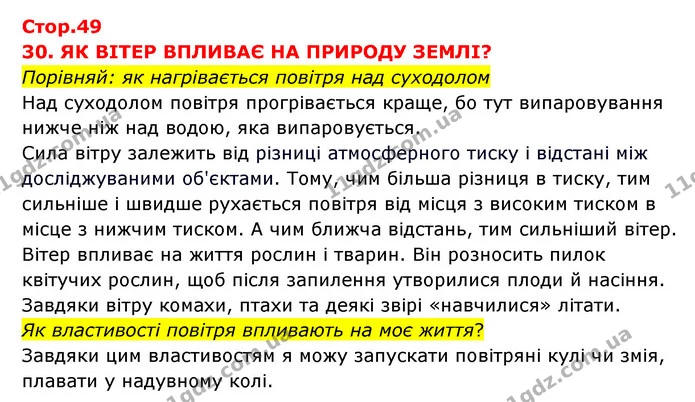 Порівняй: як нагрівається повітря над суходолом — ГДЗ Я досліджую світ 3 клас Грущинська (1 частина)