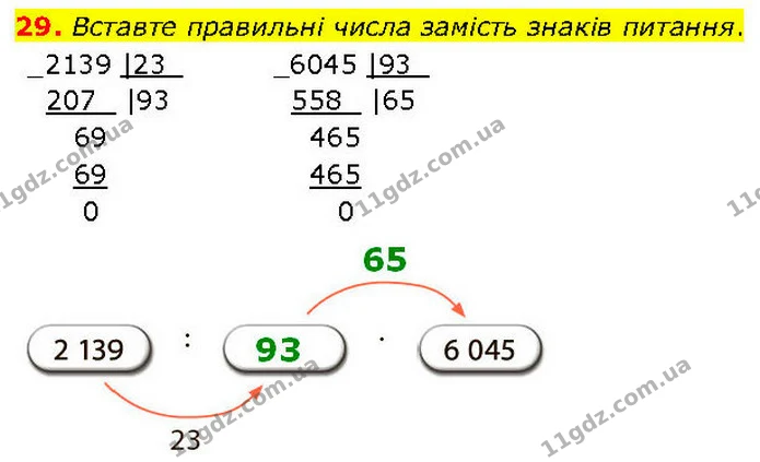 29. Вставте правильні числа замість знаків питання. — ГДЗ Математика 6 клас Біос 1-2 ч.