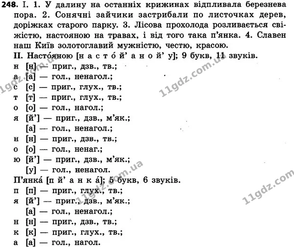 248 — ГДЗ Українська мова 4 класс Гавриш, Маркотенко 2017