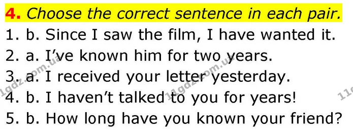 4. Choose the correct sentence in each pair. — ГДЗ робочий зошит Англійська мова 8 клас Гарет Джонс 2025