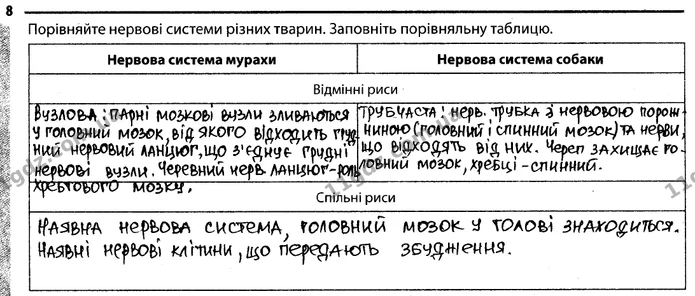 Стор. 49 — 8 — ГДЗ Робочий зошит Біологія 7 клас Задорожний — ГДЗ Робочий зошит Біологія 7 клас Задорожний