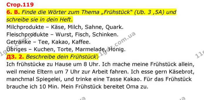 6. B. Finde die Wörter zum Thema „Frühstück“ (Ub. 3 ,5A) und schreibe sie in dein Heft. — ГДЗ Німецька мова 8 клас Сидоренко