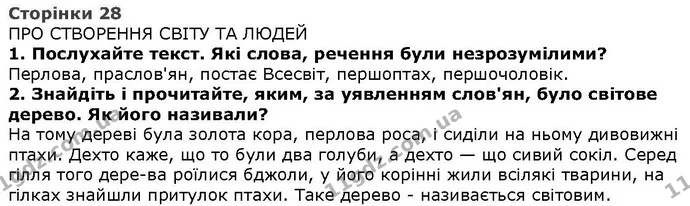 Стор. 28 — 1-2 — ГДЗ Літературне читання 4 клас Савченко — ГДЗ Літературне читання 4 клас Савченко