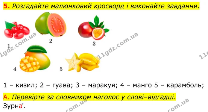 5. Розгадайте малюнковий кросворд і виконайте завдання. — ГДЗ Українська мова 8 клас Авраменко