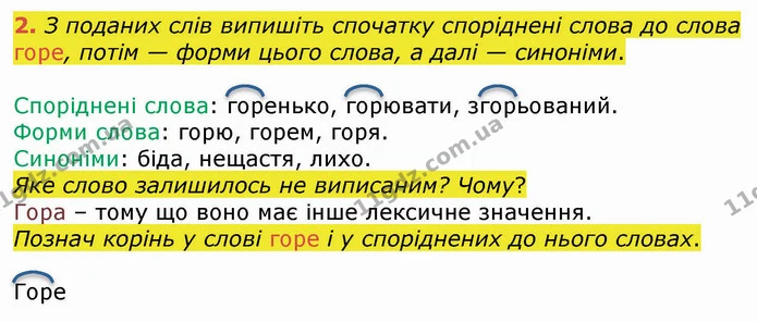 2. З поданих слів випишіть спочатку споріднені слова до слова — ГДЗ Українська мова 4 клас Вашуленко 2021 (1 частина)