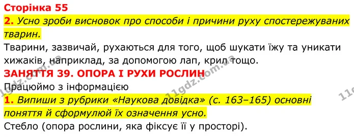 1. Випиши з рубрики «Наукова довідка» (с. 163–165) основні поняття й сформулюй їх означення усно. — ГДЗ робочий зошит Пізнаємо природу 5 клас Коршевнюк