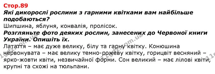 Які дикорослі рослини з гарними квітками вам найбільше подобаються? — ГДЗ Я досліджую світ 1 клас Гільберг