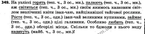 349 — ГДЗ Українська мова та читання 4 клас Захарійчук 2015