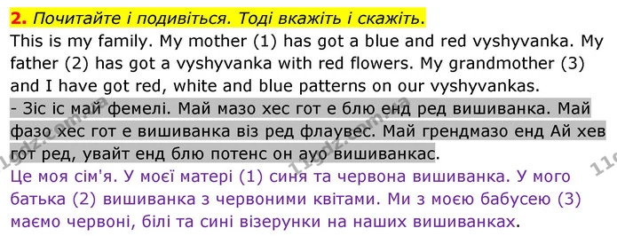 2. Почитайте і подивіться. Тоді вкажіть і скажіть. — ГДЗ Англійська мова 2 клас Мітчелл