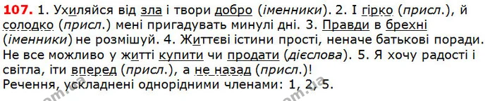 107 — ГДЗ Українська мова 5 клас Глазова 2018 — ГДЗ Українська мова 5 клас Глазова 2018