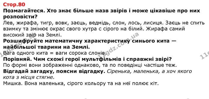 Позмагайтеся. Хто знає більше назв звірів і може цікавіше про них розповісти? — Решебник Я досліджую світ 1 клас Грущинська