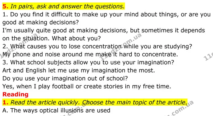 5. In pairs, ask and answer the questions. — ГДЗ Англійська мова 8 клас Стайрінг (Prepare)
