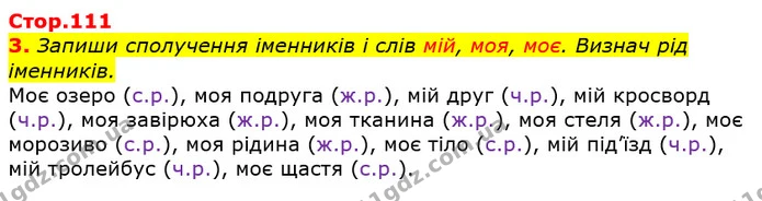 Стор. 111 — 3 — ГДЗ Українська мова та читання 3 клас Большакова 1-2 ч. — ГДЗ Українська мова та читання 3 клас Большакова 1-2 ч.