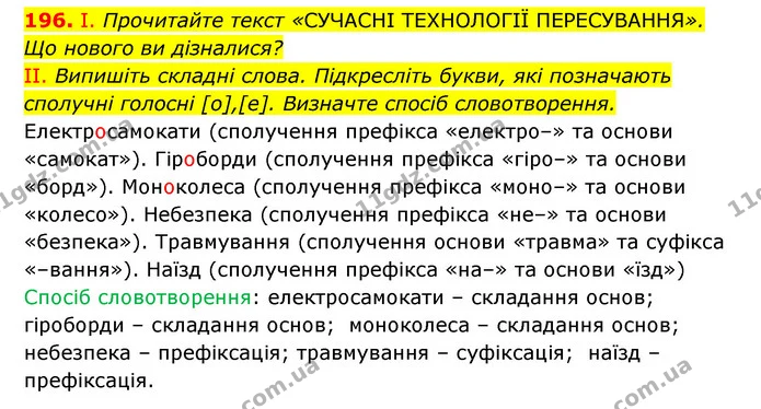 196. І. Прочитайте текст «СУЧАСНІ ТЕХНОЛОГІЇ ПЕРЕСУВАННЯ». Що нового ви дізналися? — ГДЗ Українська мова 6 клас Заболотний 2023