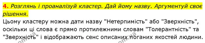 4. Розглянь і проаналізуй кластер. Дай йому назву. Аргументуй своє рішення. — ГДЗ Етика 6 клас Давидюк