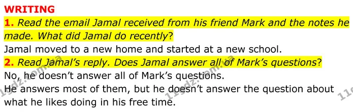 1. Read the email Jamal received from his friend Mark and the notes he made. What did Jamal do recently? — ГДЗ Англійська мова 8 клас Стайрінг (Prepare)