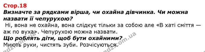 Визначте за рядками вірша, чи охайна дівчинка. Чи можна назвати її чепурухою? — ГДЗ Я досліджую світ 1 клас Гільберг
