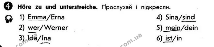 Стор. 6 — 4 — ГДЗ зошит Німецька мова 5 клас Сотникова 2018 — ГДЗ зошит Німецька мова 5 клас Сотникова 2018