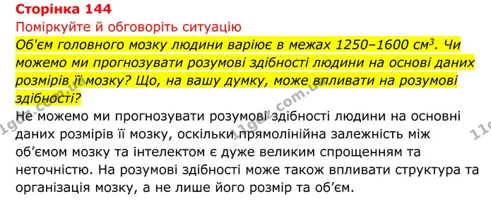 Стор. 144 — 1 — ГДЗ Біологія 8 клас Тагліна — ГДЗ Біологія 8 клас Тагліна