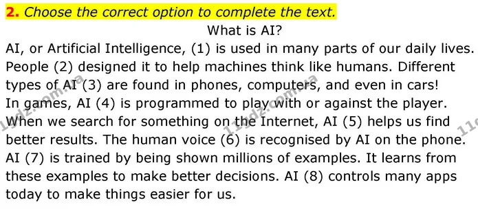 2. Choose the correct option to complete the text. — ГДЗ зошит Grammar Англійська мова 8 клас Prepare 2025