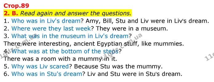 2. B. Read again and answer the questions. — ГДЗ Англійська мова 5 клас Мітчелл