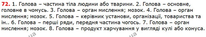 72 — ГДЗ Українська мова 5 клас Глазова 2018 — ГДЗ Українська мова 5 клас Глазова 2018