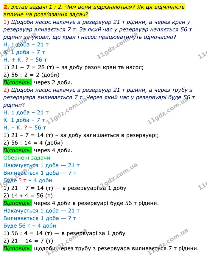 2. Зістав задачі 1 і 2. Чим вони відрізняються? Як ця відмінність вплине на розв’язання задач? — ГДЗ Математика 3 клас Скворцова 1-2 ч.