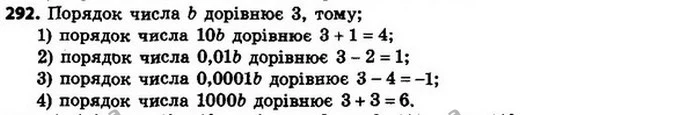 292. Порядок числа b дорівнює 3. Визначте порядок числа: — ГДЗ Алгебра 8 клас Мерзляк, Полонський 2021