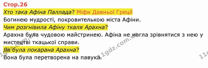 Хто така Афіна Паллада? Міфи Давньої Греції — ГДЗ Українська мова 4 клас Вашуленко 2021 2 частина