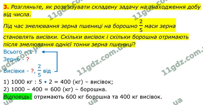 3. Розгляньте, як розв'язувати складену задачу на знаходження добу від числа. — ГДЗ Математика 4 клас Логачевська 1-2 ч. 2021