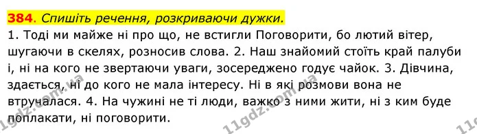 384. Спишіть речення, розкриваючи дужки. — ГДЗ Українська мова 6 клас Ворон, Солопенко
