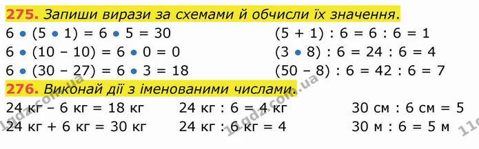 275. Запиши вирази за схемами й обчисли їх значення. — ГДЗ Математика 3 клас Листопад 1-2 ч.