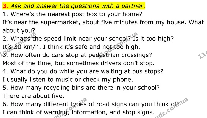 3. Ask and answer the questions with a partner. — ГДЗ Англійська мова 8 клас Стайрінг (Prepare)