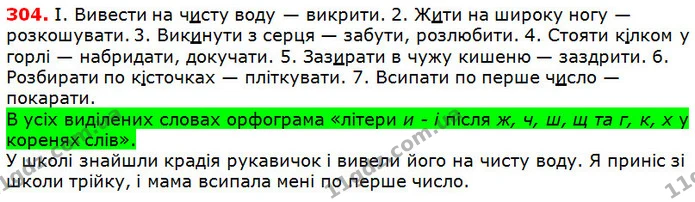 304 — ГДЗ Українська мова 5 клас Глазова 2018 — ГДЗ Українська мова 5 клас Глазова 2018