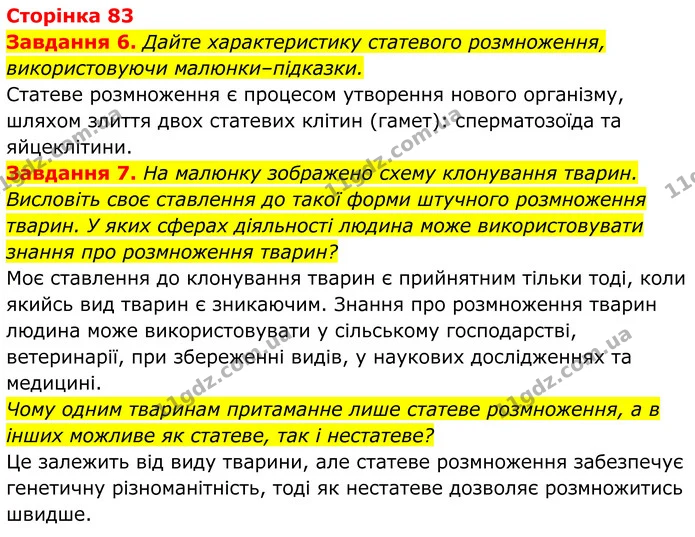 6. Дайте характеристику статевого розмноження, використовуючи малюнки–підказки. — ГДЗ Робочий зошит Біологія 7 клас Мирна 2024