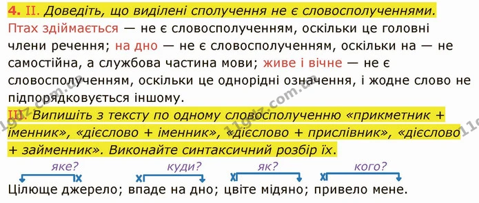 4. II. Доведіть, що виділені сполучення не є словосполученнями. — ГДЗ Українська мова 6 клас Заболотний 2019