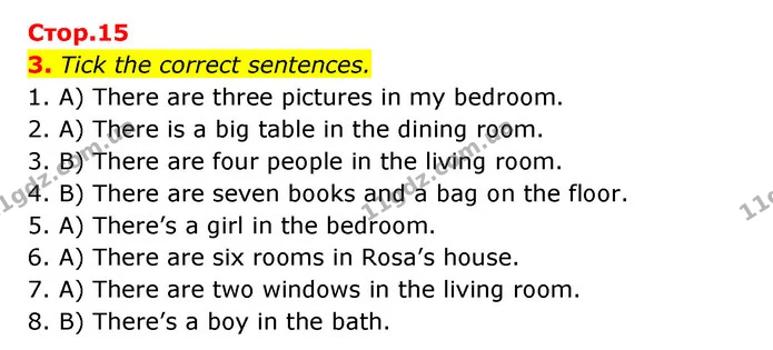 3. Tick the correct sentences. — ГДЗ Робочий зошит Англійська мова 5 клас Косован (Дж. Коста)