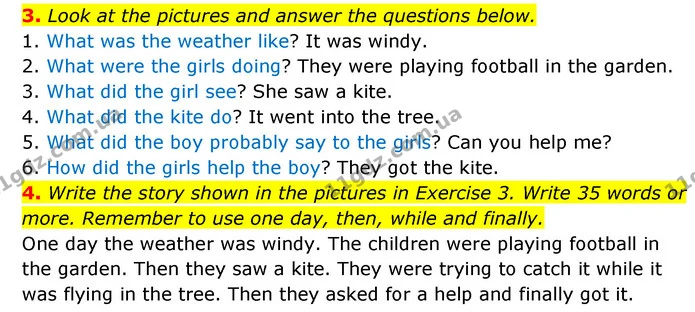 3. Look at the pictures and answer the questions below. — ГДЗ робочий зошит Англійська мова 6 клас Prepare