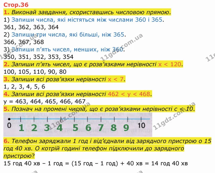 1. Виконай завдання, скориставшись числовою прямою. — ГДЗ Робочий зошит Математика 3 клас Листопад