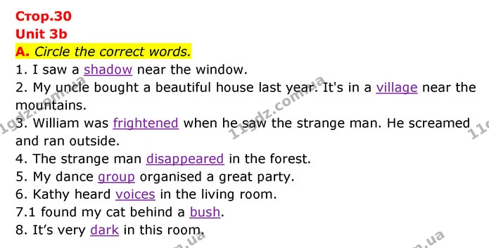 A. Circle the correct words. — ГДЗ Робочий зошит Англійська мова 6 клас Мітчелл