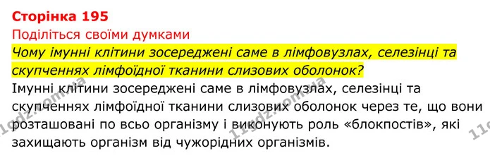 Стор. 195 — 1 — ГДЗ Біологія 8 клас Тагліна — ГДЗ Біологія 8 клас Тагліна