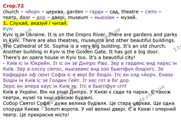 1. Слухай, вказуй і читай. — ГДЗ Англійська мова 2 клас Мітчелл