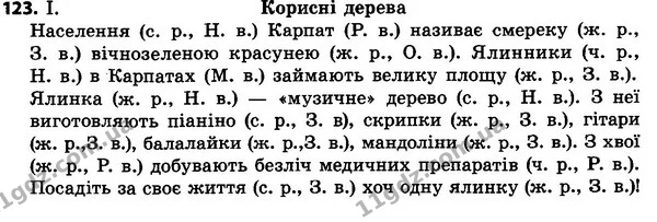 123 — ГДЗ Українська мова 4 класс Гавриш, Маркотенко 2017