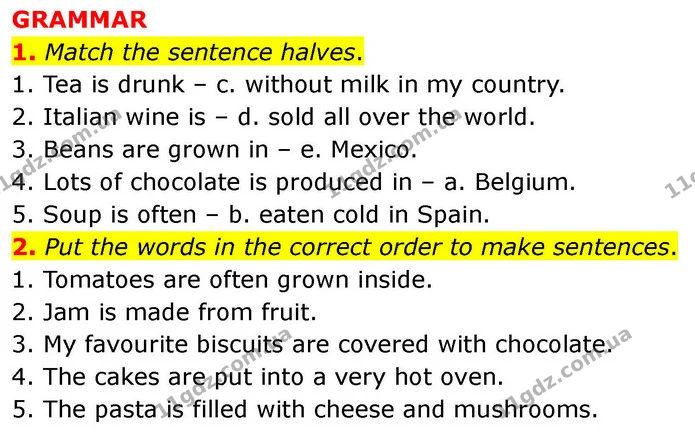1. Match the sentence halves. — ГДЗ робочий зошит Англійська мова 7 клас Prepare