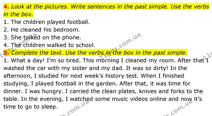 3. Complete the sentences with verbs from Exercise 2. — ГДЗ Робочий зошит Англійська мова 5 клас Коста (prepare 5)