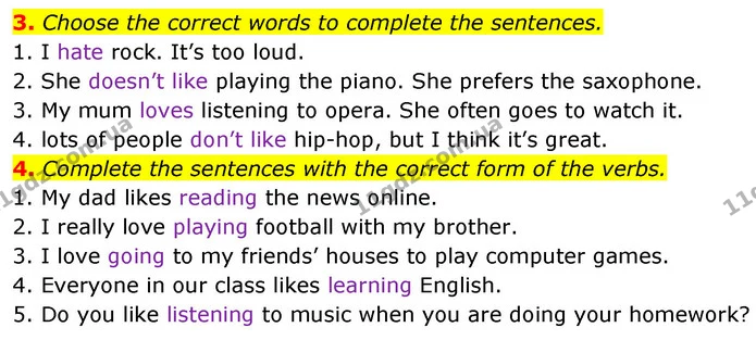 3. Choose the correct words to complete the sentences. — ГДЗ Англійська мова 6 клас Коста (Prepare 6)