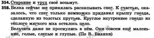354-358 — ГДЗ Русский язык 4 класс Самонова, Стативка 2015