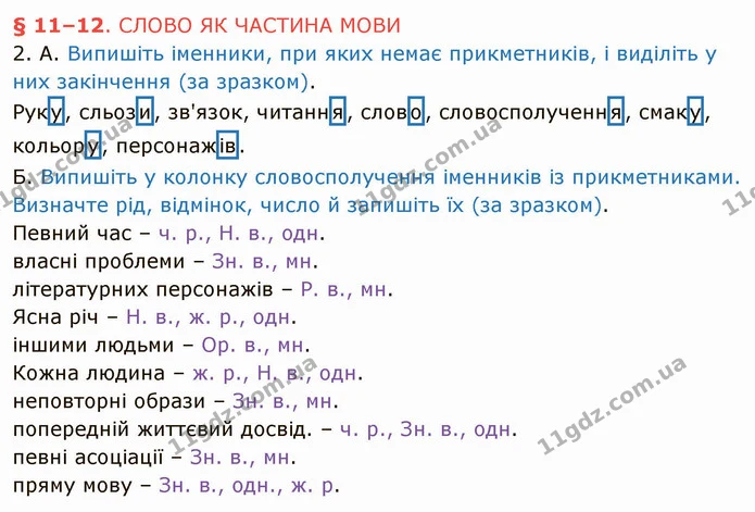 2. Прочитайте речення та виконайте завдання. — ГДЗ Українська мова 5 клас Авраменко 2022