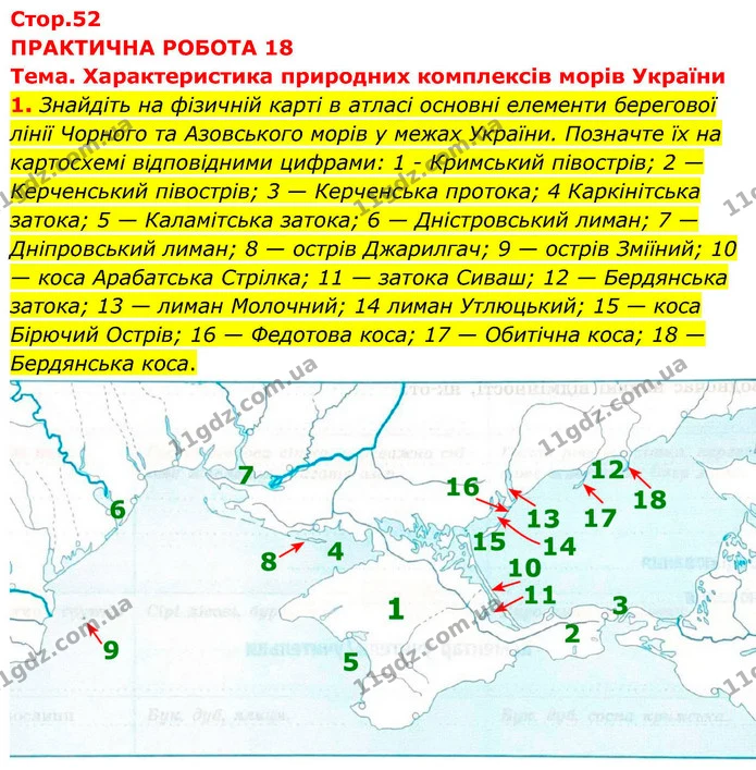 Пр.18 (1) — ГДЗ Зошит практичні Географія 8 клас Довгань — ГДЗ Зошит практичні Географія 8 клас Довгань